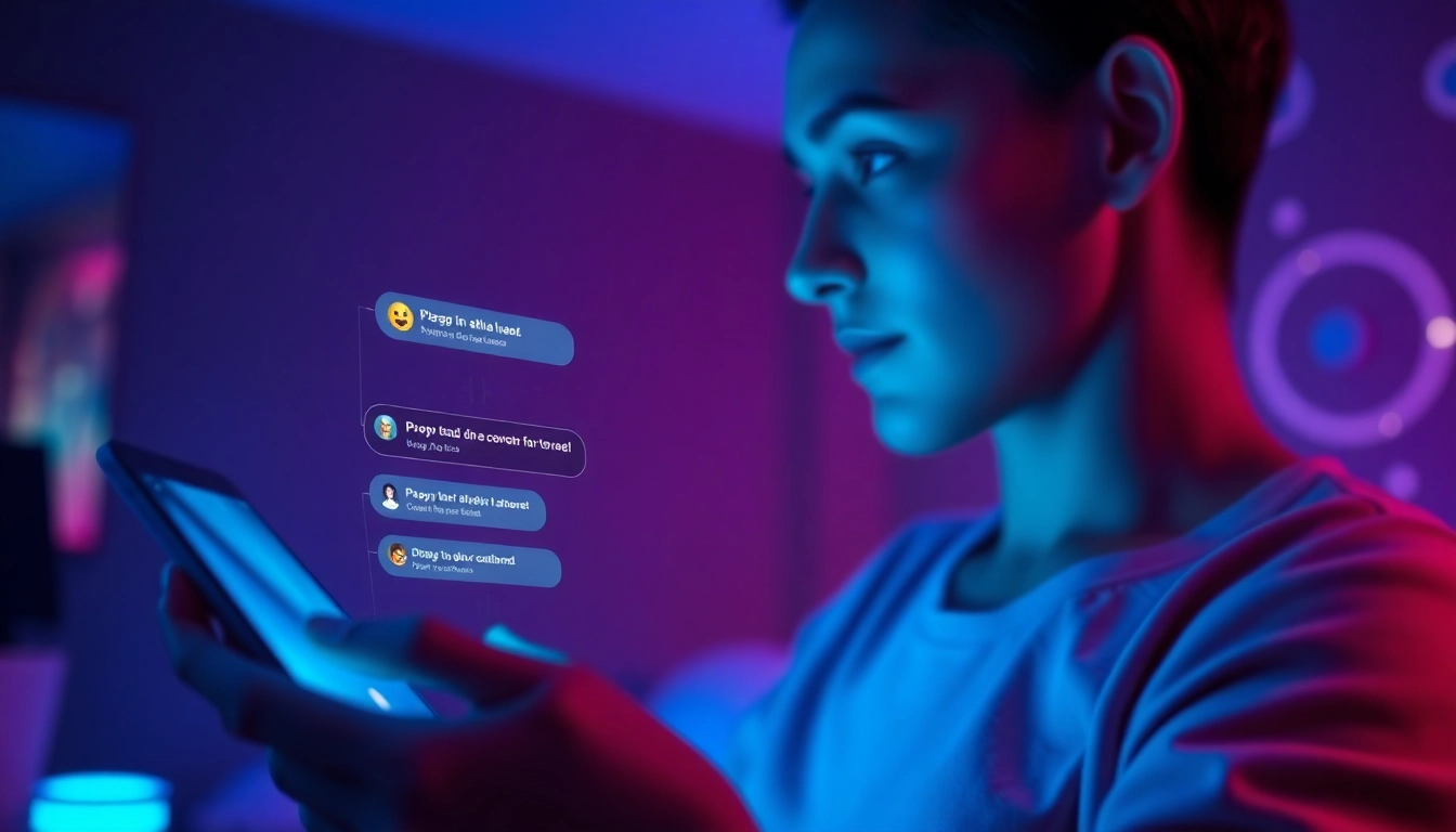 Engaging user interface for sex ai chat on a digital device.
