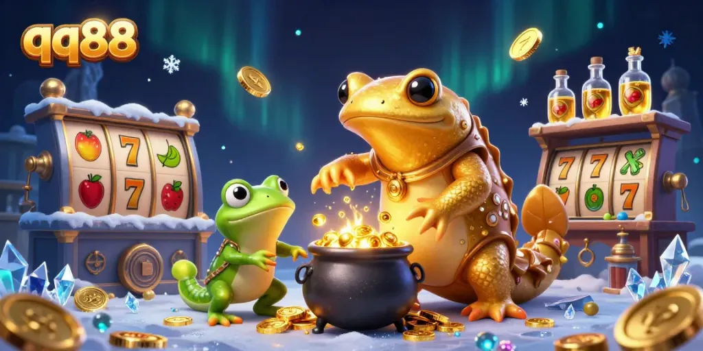 Engage with qq88's captivating casino games showcasing the enchanting alchemist's magic.