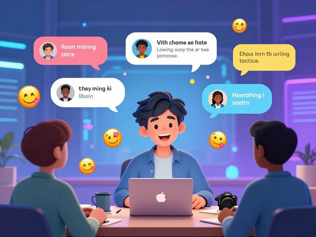 Engaging conversation with porn chat ai in a vibrant digital chatroom featuring diverse user avatars.