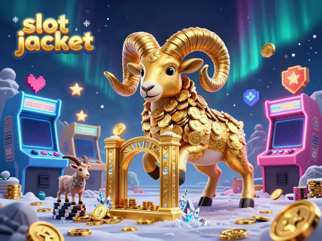Experience the thrill of winning big with slot jackpot action, featuring a golden ram and dynamic game elements.