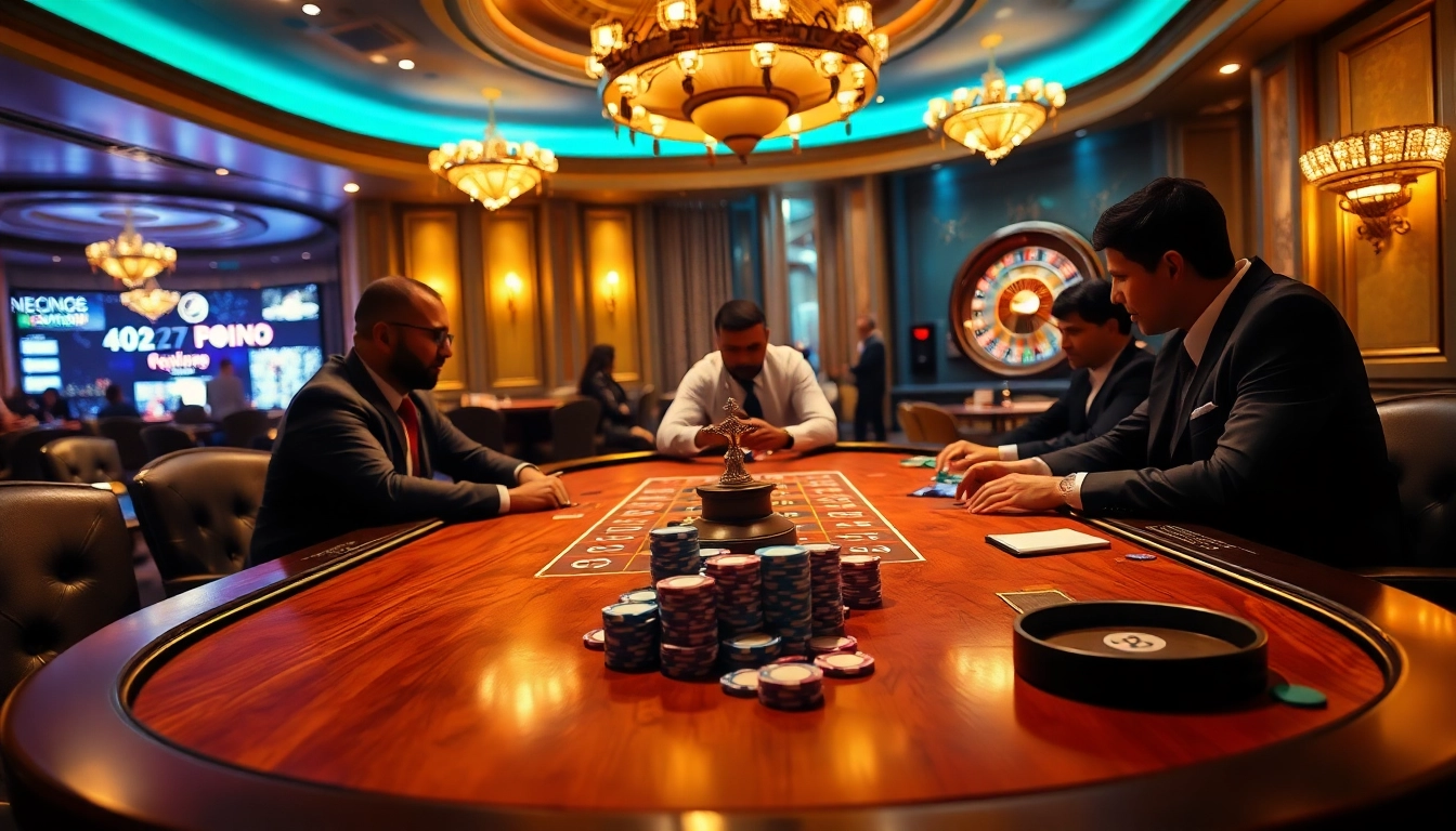 Experience the thrill of the c168 game at a luxurious casino with poker action.