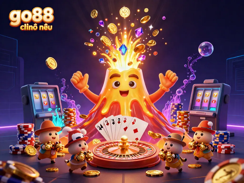 Experience thrilling wins with go88 chính thức in this vibrant 3D scene of treasure and excitement for players.