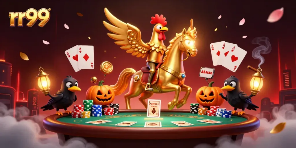 Experience the thrilling gameplay of RR99 with dynamic casino elements and vibrant characters.