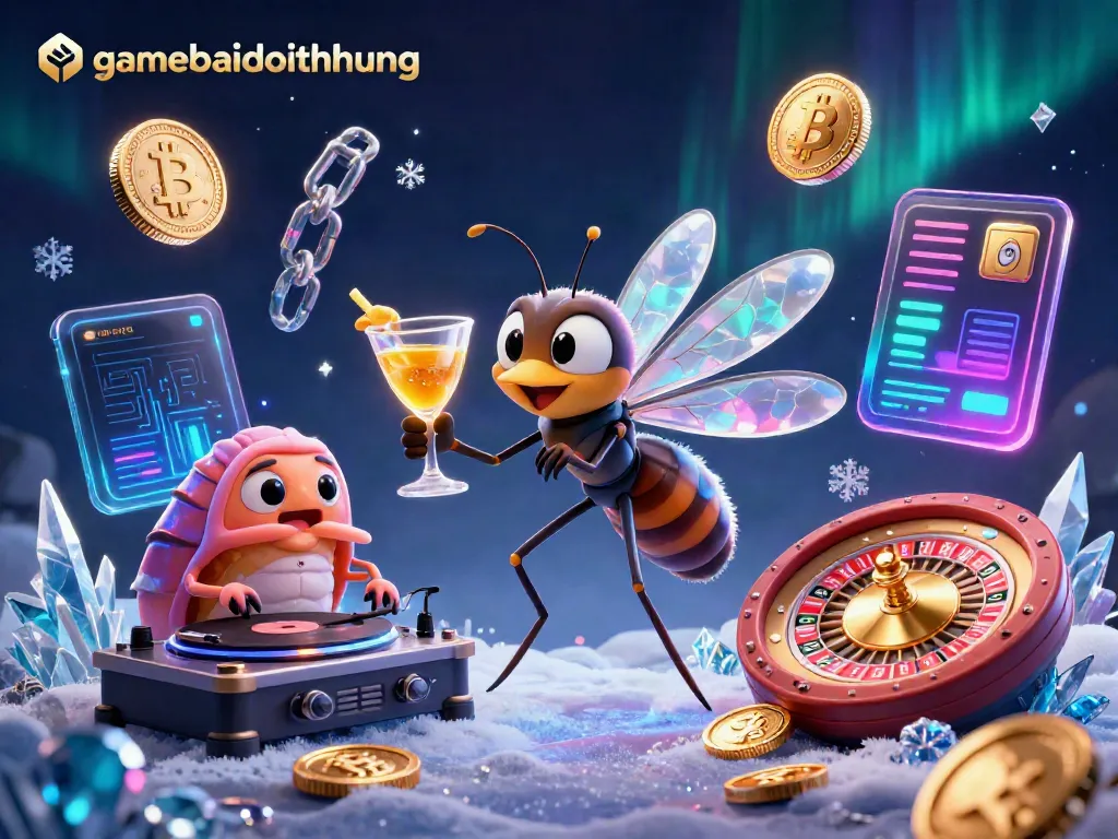 Engaging gamebaidoithuong scene showcasing a lively casino atmosphere with unique characters and vibrant elements.