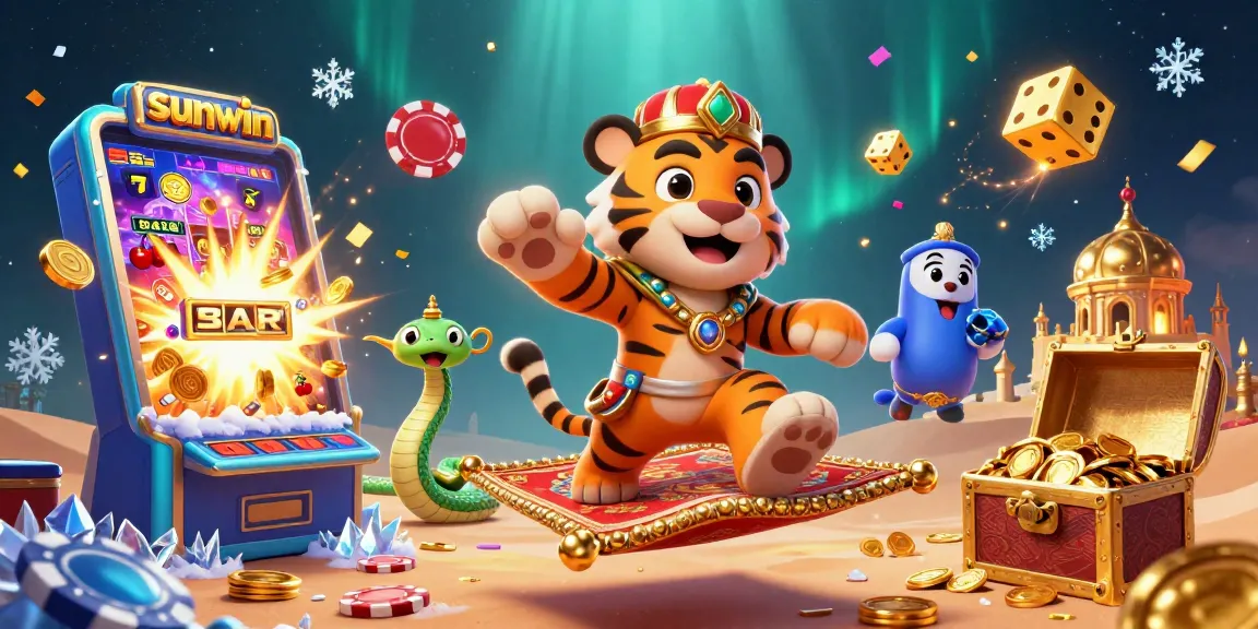 Experience thrilling gameplay with Sunwin's vibrant casino adventure illustrated in this dynamic scene.