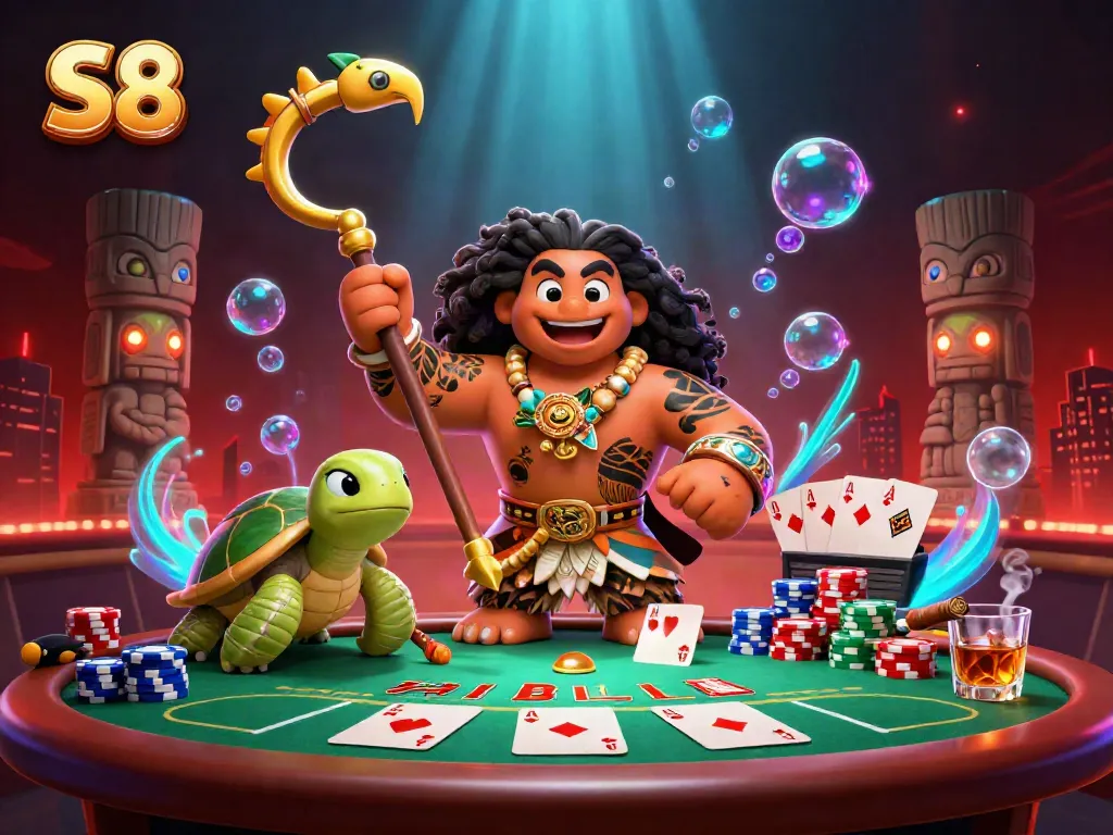 Experience the thrill of S8 casino gaming with vibrant characters and rich details.