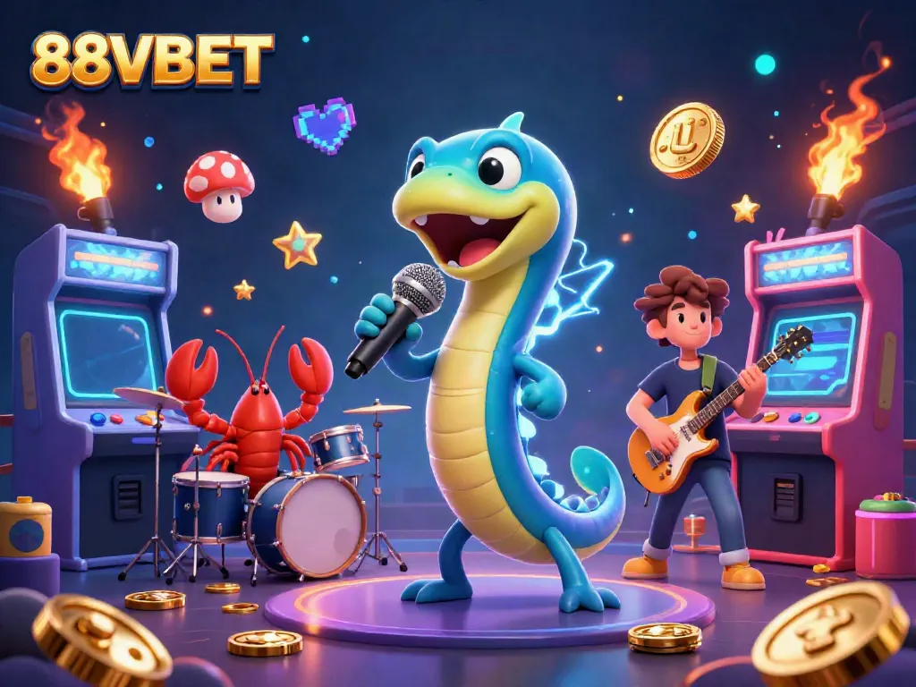 Experience thrilling entertainment at 88VBET with the electric eel DJ in an underwater casino.