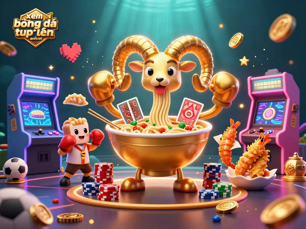 xem bóng đá trực tuyến kèo nhà cái with vibrant 3D sports characters and casino elements