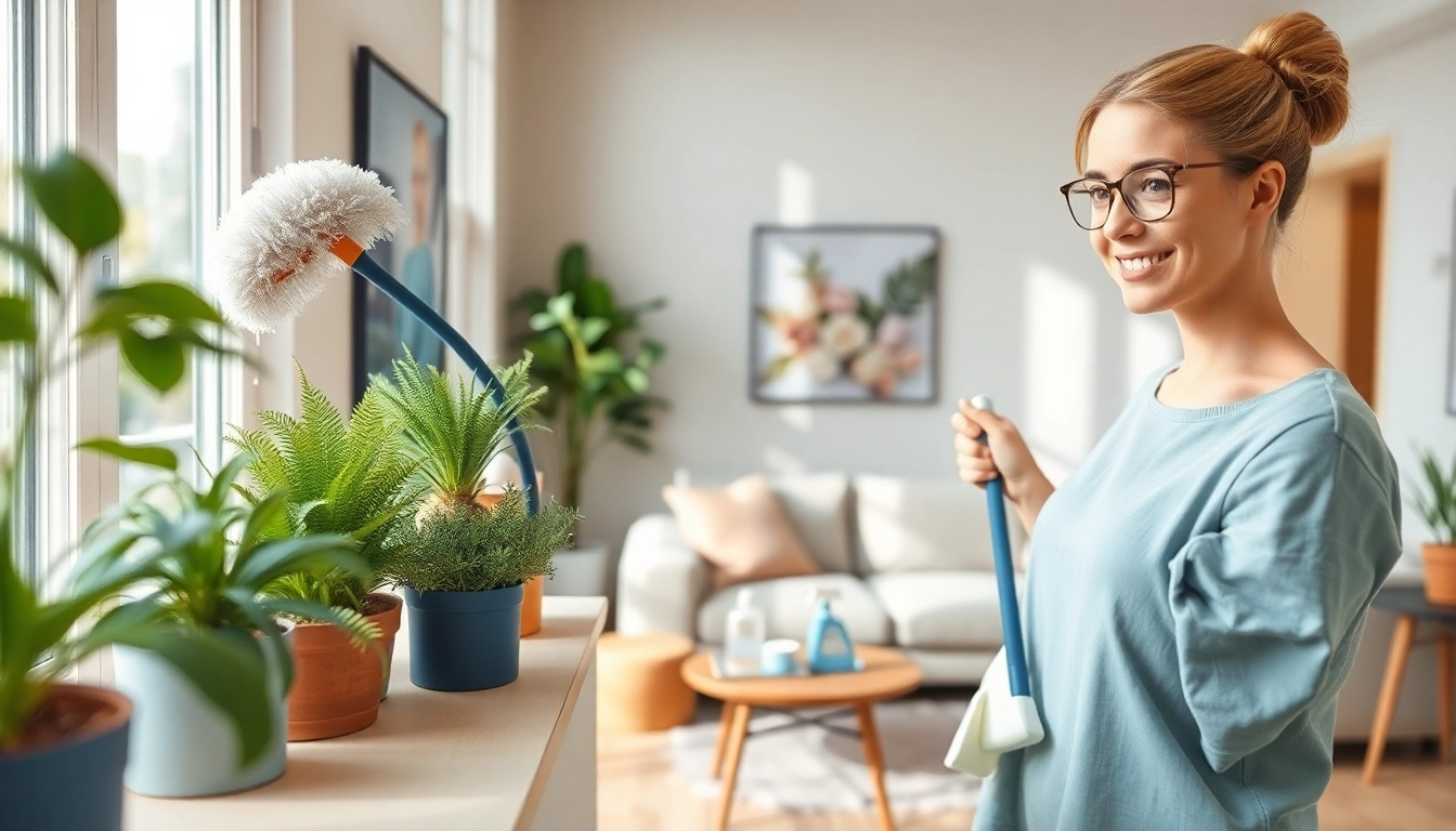 Boka hemstädning med professionell städning av ett modernt hem.