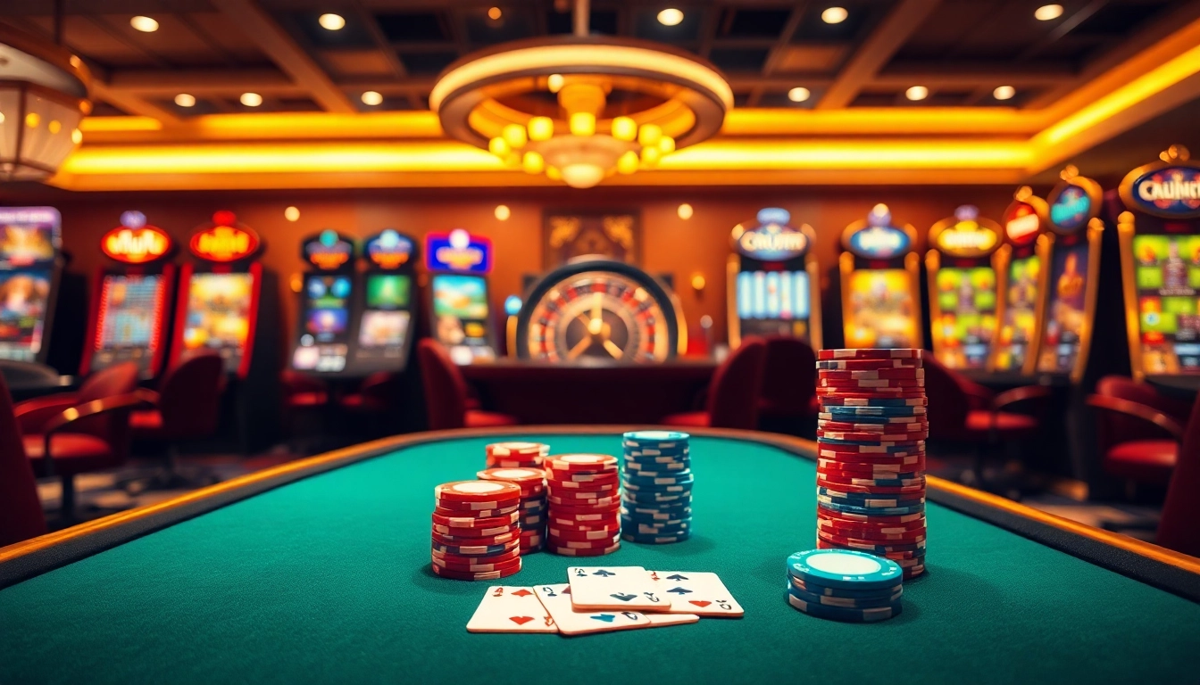 Gambling action at an exciting poker table showcasing the 33win com experience.