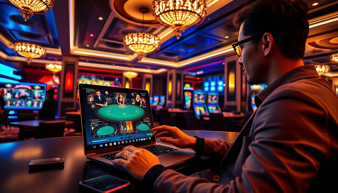 Experience the excitement of MMOO online gaming in a luxurious setting with dynamic casino game interactions.