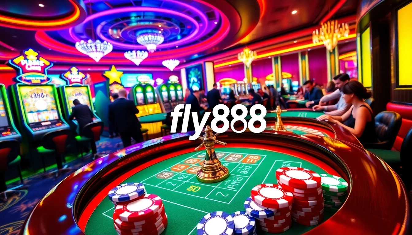 Experience thrilling casino action at fly88 with vibrant gaming tables and exciting slot machines.