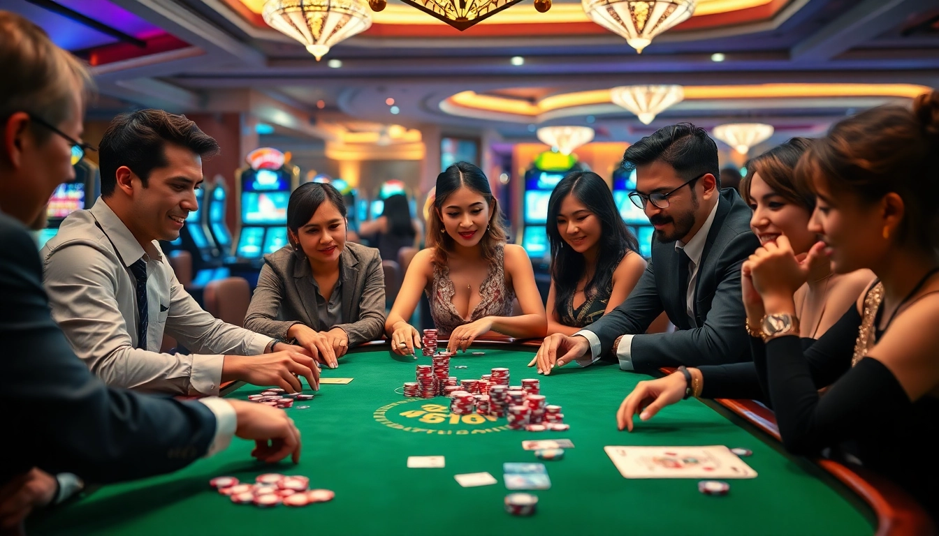 Catching the thrill of poker action at https://c168.works/ with vibrant chips and elegant table layout.