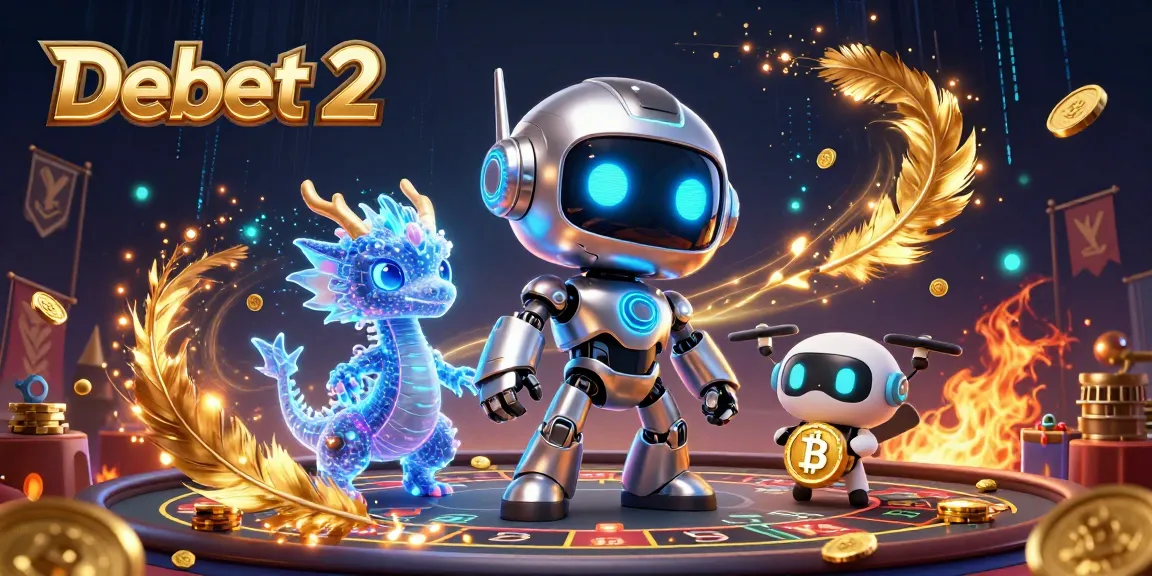 Experience thrilling betting action at Debet 2 with vibrant 3D casino illustrations showcasing live games.