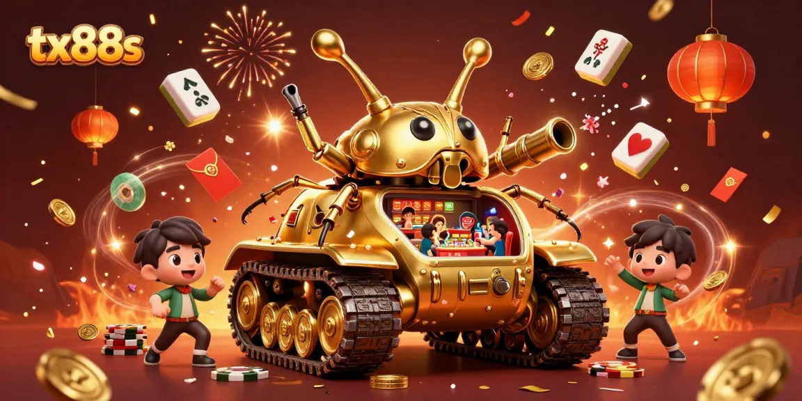 Experience the thrill of tx88s with a vibrant 3D casino scene filled with excitement and festivities.