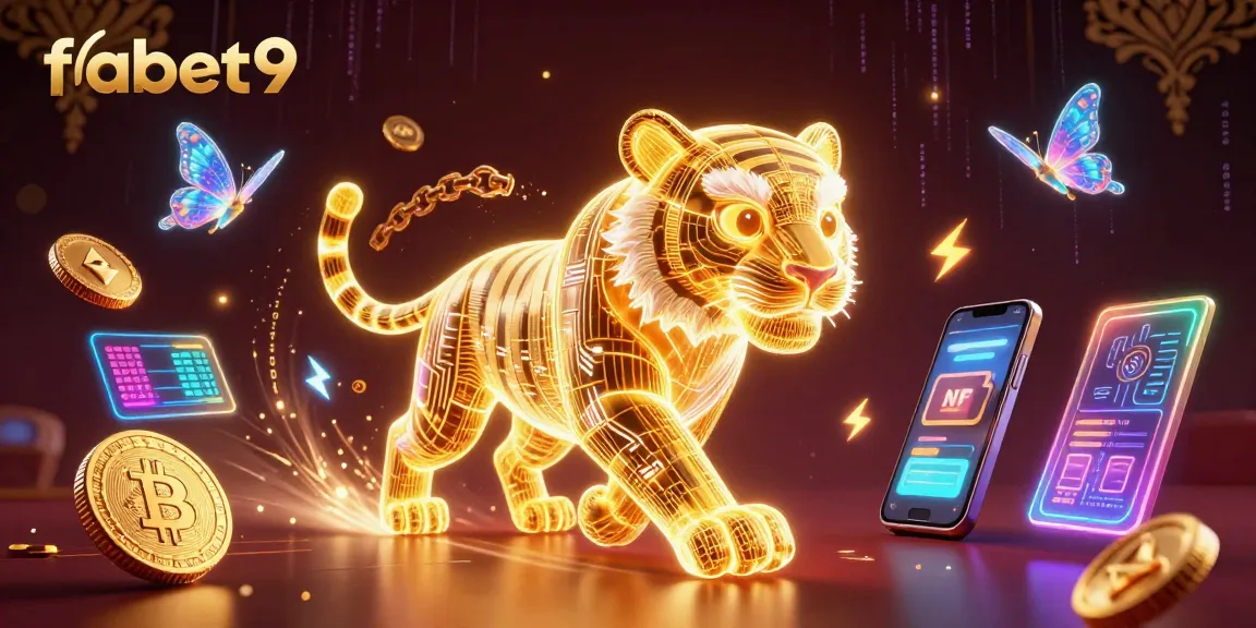 Engage with fabet9 featuring vibrant neon imagery and a dynamic casino landscape showcasing fun gameplay.
