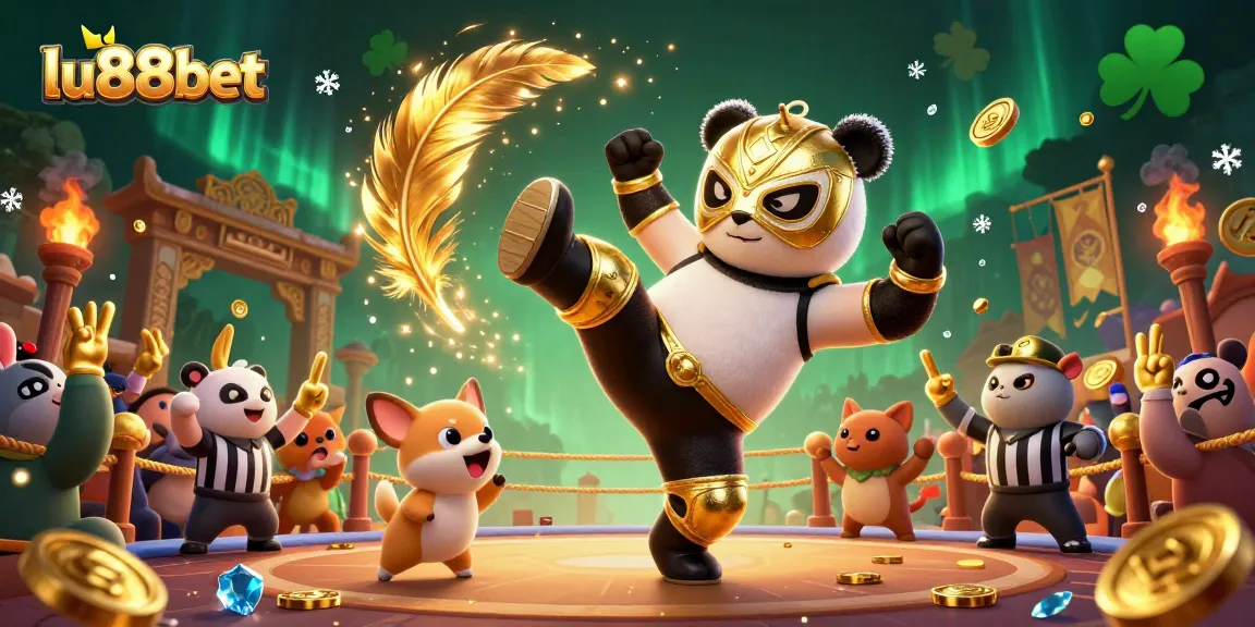 Experience exhilarating action with lu88bet in this vibrant 3D casino arena scene.