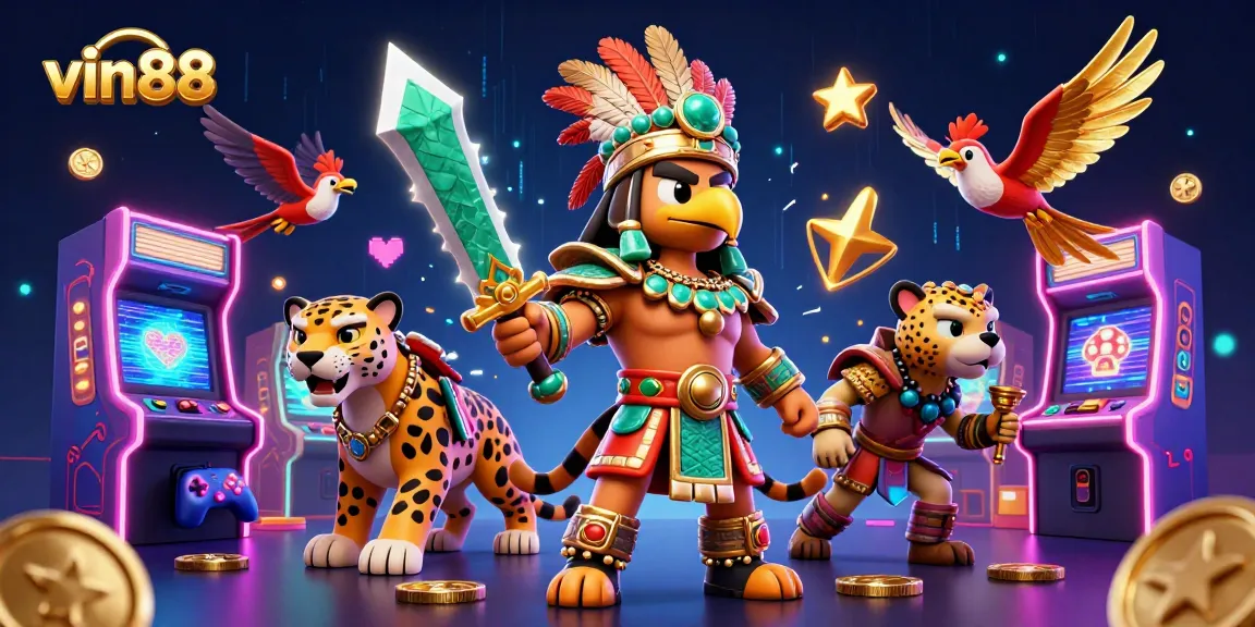 vin88 players enjoy dynamic gaming elements and immersive visuals in a vibrant 3D casino scene