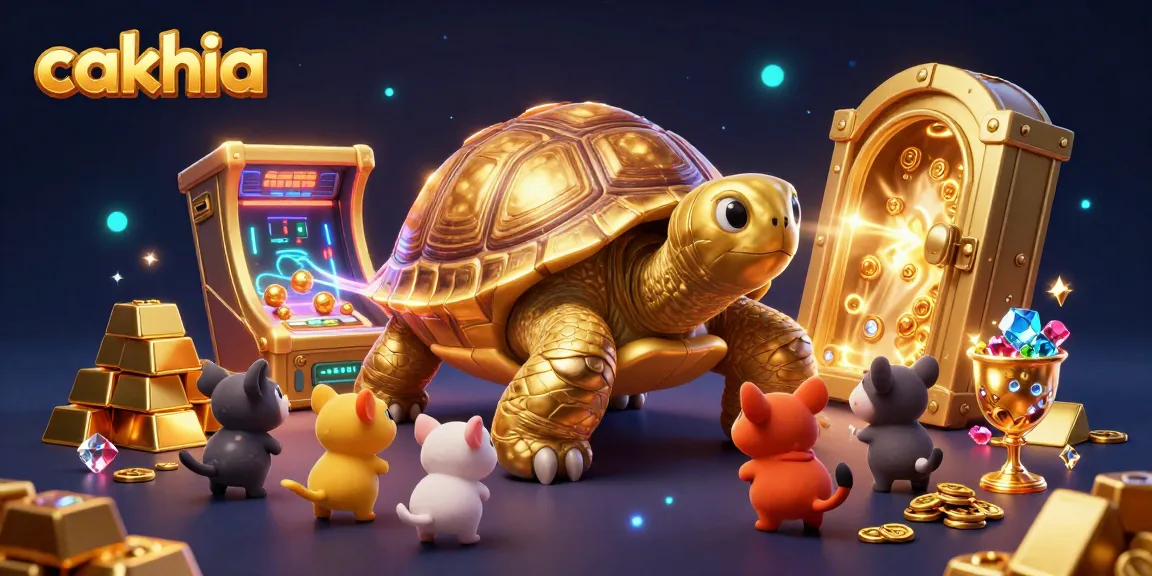 Cakhia players experience fun with the exciting tortoise pinball and treasure elements in this vibrant gambling scene.