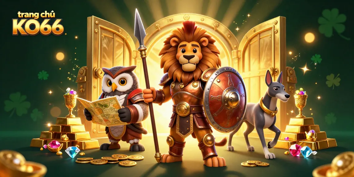 Experience thrill and excitement at trang chủ KO66 with a captivating casino adventure illustration.