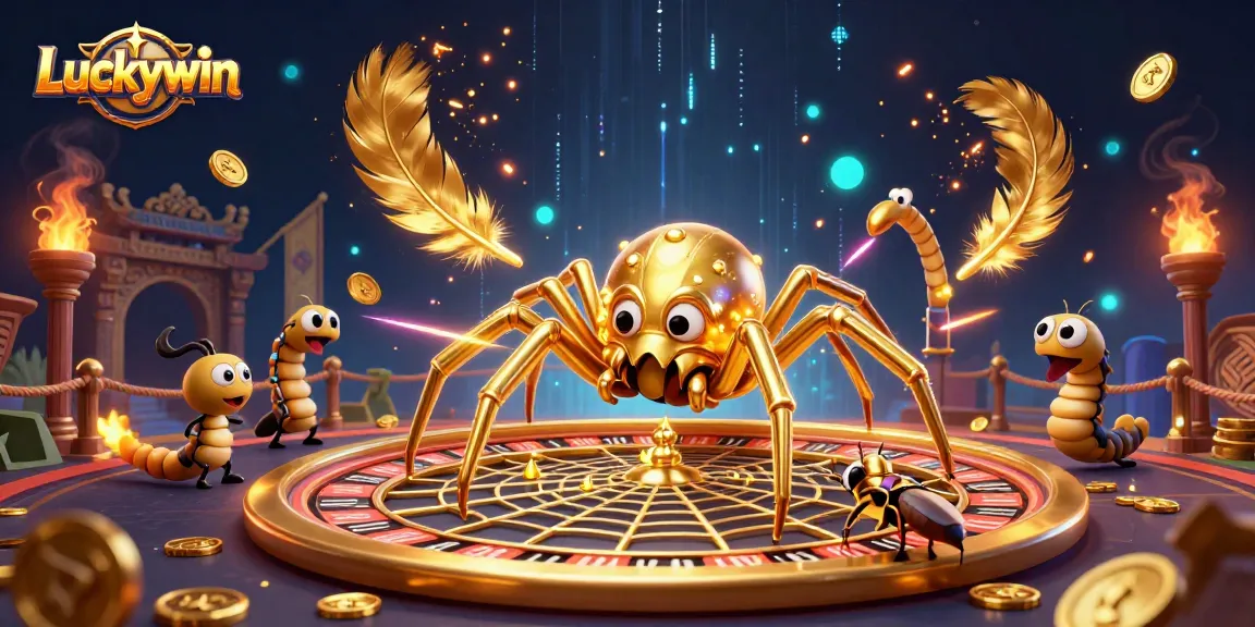 Luckywin captures exhilarating bets in a vibrant 3D casino scene with dynamic characters.
